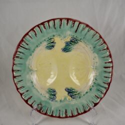French Majolica Divided Asparagus & Shell Plate - SOLD